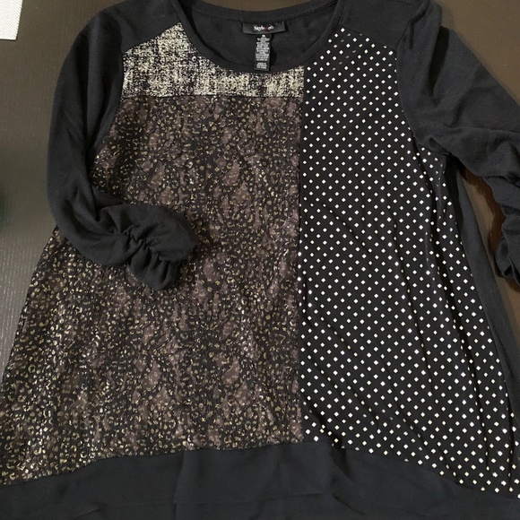 Womens' metallic/metal sweater by Style Co, XL, NWOT - Picture 3 of 6